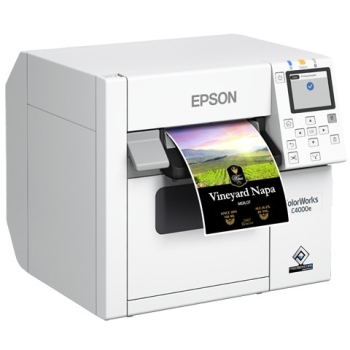 Preview: Epson CW-C4000e (bk) Desktop-Farbetikettendrucker mit glänzender Schwarztinte