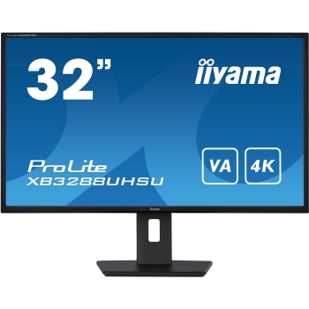 Preview: 81.3cm/32 (3840x2160) iiyama ProLite XB3288UHSU-B5 4K LED 60Hz 3ms 2xHDMI DP LS Black