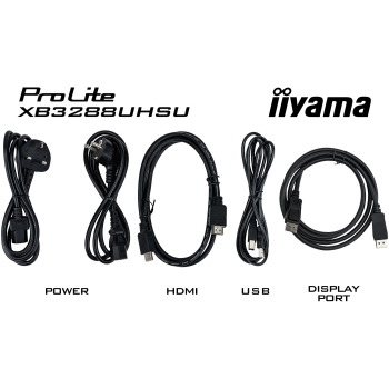 Preview: 81.3cm/32 (3840x2160) iiyama ProLite XB3288UHSU-B5 4K LED 60Hz 3ms 2xHDMI DP LS Black