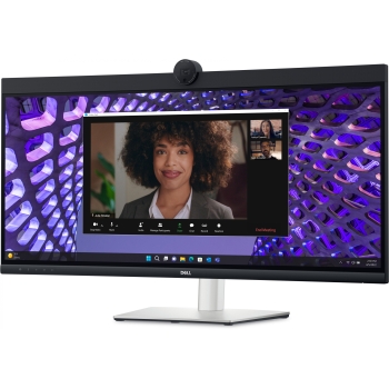 86.71cm/34 (3440x1440) Dell P3424WEB 21:9 Curved WQHD IPS 60Hz 5ms HDMI DP RJ45 Webcam USB-C VESA Black/Silver