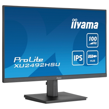 Preview: 60,5cm/23,8 (1920�1080) iiyama ProLite XU2492HSU-B6 16:9 IPS 0,4 ms (MPRT) 100Hz HDMI DisplayPort USB Hub Speakers VESA Black
