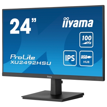 Preview: 60,5cm/23,8 (1920�1080) iiyama ProLite XU2492HSU-B6 16:9 IPS 0,4 ms (MPRT) 100Hz HDMI DisplayPort USB Hub Speakers VESA Black