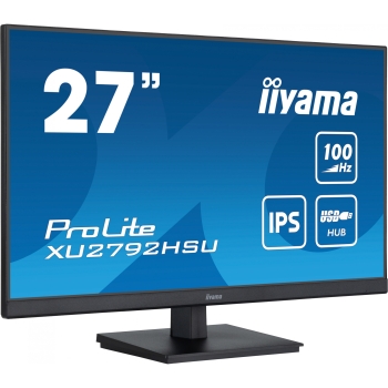 68.6cm/27 (1920x1080) Iiyama ProLite XU2792HSU-B6 16:9 FHD IPS 100Hz 0.4ms HDMI DP USB VESA Speaker Black