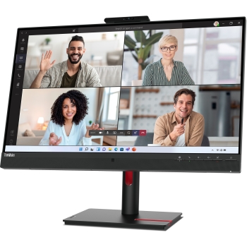 Preview: 68.6cm/27 (2560x1440) Lenovo ThinkVision T27hv-30 16:9 QHD IPS 4ms 75Hz HDMI DP USB-C Speaker Pivot Black