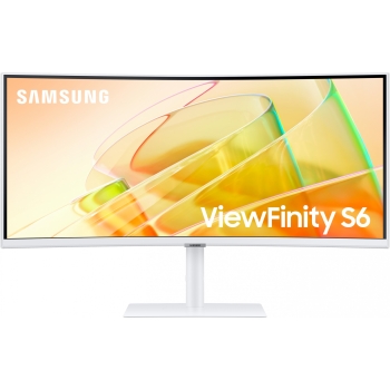 86.4cm/34 (3440x1440) Samsung ViewFinity S6 S34C650TAU 21:9 UWQHD Curved 5ms 100Hz HDR10 2xThunderbolt 4 HDMI DP Speaker White