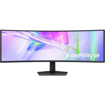 124.5cm/49 (5120x1440) Samsung ViewFinity S9 S49C950UAU 32:9 DQHD Curved 120Hz 5ms HDR400 DP HDMI RJ45 LS Black