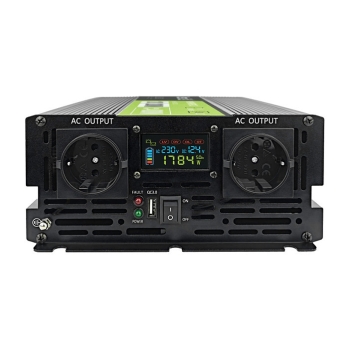 Preview: Green Cell KFZ Spannungswandler Power Inverter 12V > 230V 2000W/4000W Display