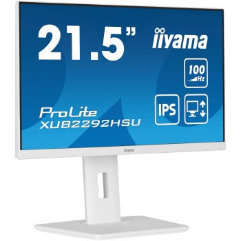 54.6cm/21.5 (1920x1080) Iiyama ProLite XUB2292HSU-W6 16:9 FHD IPS 100Hz 0.4ms HDMI DP USB LS White