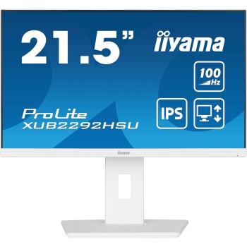 Preview: 54.6cm/21.5 (1920x1080) Iiyama ProLite XUB2292HSU-W6 16:9 FHD IPS 100Hz 0.4ms HDMI DP USB LS White