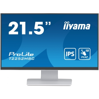 Preview: 54.5cm/21.5 (1920x1080) iiyama ProLite T2252MSC-W2 16:9 FHD IPS Touch 5ms HDMI DP Speaker White