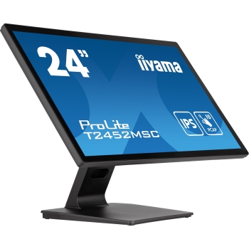 61cm/24 (1920x1080) iiyama ProLite T2452MSC-B1 16:9 FHD IPS Touch 14ms HDMI DP USB-C Speaker Black