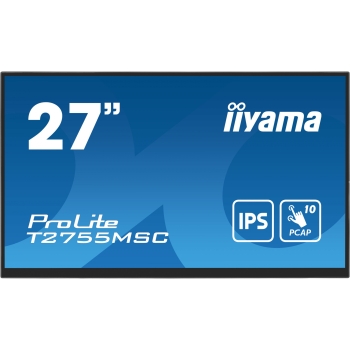 Preview: 68.6cm/27 (1920x1080) iiyama ProLite T2755MSC-B1 16:9 FHD IPS Touch 5ms 60Hz HDMI DP USB Speaker Black