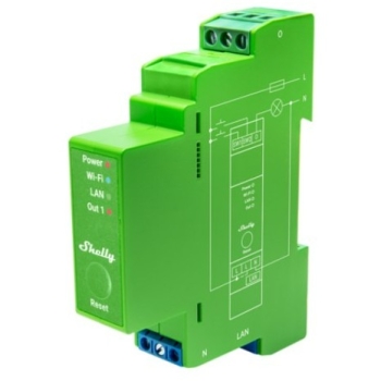 Shelly Relais Pro Dimmer 1PM LED/Glühbirne WLAN LAN BT DIN-Rail