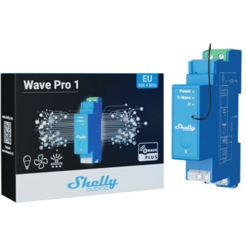 Preview: Shelly Relais Wave Pro 1 max 16A Z-Wave DIN-Rail
