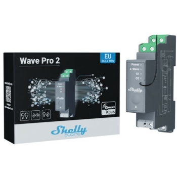 Preview: Shelly Relais Wave Pro 2 max 25A Z-Wave DIN-Rail