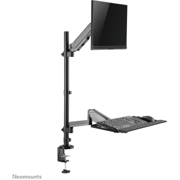 Preview: Neomounts DS90-325BL1 höhenverstellbarer. tischmontierter Arbeitsplatz für 17-32 Bildschirme - Schwarz
