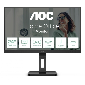 61cm/24 (1920x1080) AOC Pro-line 24P3CV 16:9 FHD IPS 4ms 75Hz HDMI DP USB-C Speaker Pivot Black