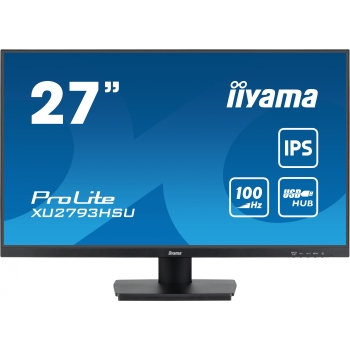 68.6cm/27 (1920x1080) iiyama ProLite XU2793HSU-B6 16:9 FHD IPS 1ms 100Hz HDMI DP USB Speaker Black