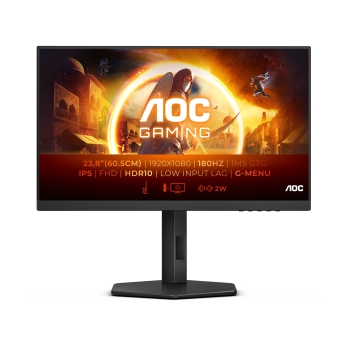 Preview: 61cm/24 (1920x1080) AOC Gaming 24G4X 16:9 FHD IPS 0.5ms 180Hz HDR10 2xHDMI DP Speaker Black