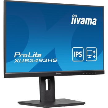 Preview: 61cm/24 (1920x1080) iiyama ProLite XUB2493HS-B6 16:9 FHD IPS 0.5ms 100Hz HDMI DP Pivot