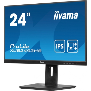 Preview: 61cm/24 (1920x1080) iiyama ProLite XUB2493HS-B6 16:9 FHD IPS 0.5ms 100Hz HDMI DP Pivot