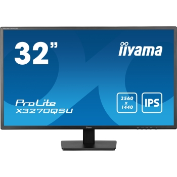 Preview: IIYAMA 80.0cm (31.5) X3270QSU-B1 16:9 2xHDMI+DP+3xUSB IPS retail