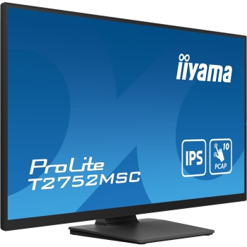 Preview: 68.6cm/27 (1920x1080) iiyama ProLite T2752MSC-B1 16:9 FHD IPS Touch 5ms 60Hz HDMI DP USB Speaker Black