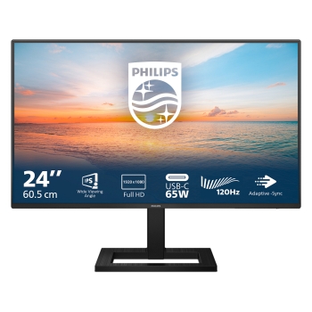 60.5cm/24 (1920x1080) Philips 24E1N1300AE 16:9 FHD IPS 1ms 100Hz HDMI USB-C Speaker Black