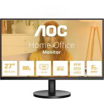 68.68cm/27 (1920x1080) AOC Basic-line 27B3CA2 16_AOC Basic-line 27B3CA2 16:9 FHD IPS 1ms 100Hz HDMI USB-C Speaker Black