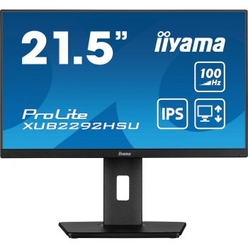 Preview: 55.9cm/22 (1920x1080) Iiyama ProLite XUB2292HSU-B6 16:9 FHD IPS 0.4ms 100Hz HDMI DP USB Speaker Pivot Black