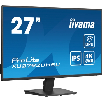 68.5cm/27 (3840x2160) Iiyama ProLite XU2792UHSU-B6 16:9 4K UHD IPS 4ms 60Hz HDMI DP USB Speaker Black