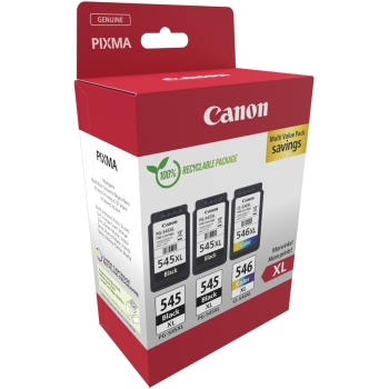 Preview: Canon Tinte PG-545XL/CL-546XL 8283B013 3er Multipack (2xBK/Color)