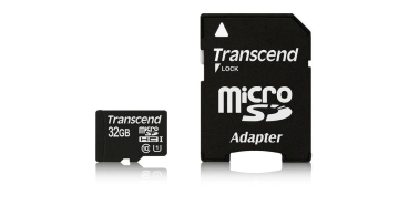Preview: SD microSD Card  32GB Transcend SDHC UHS1 w/adapter