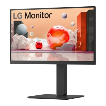 Preview: 60.4cm/23.8 (1920x1080) LG 24BA650-B 16:9 FHD IPS 5ms 100Hz HDMI DP USB-C Speaker Pivot Black