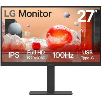 68.6cm/27 (1920x1080) LG 27BA650-B 16:9 FHD IPS 5ms 100Hz HDMI DP USB-C Speaker Pivot Black
