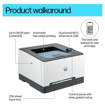 Preview: FL HP Color LaserJet Pro 3202dw Farblaserdrucker A4 25 S./Min. LAN WiFi Duplex