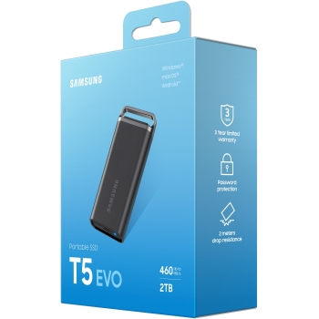 Preview: 2TB Samsung Portable T5 EVO USB 3.2 Gen1 Black retail