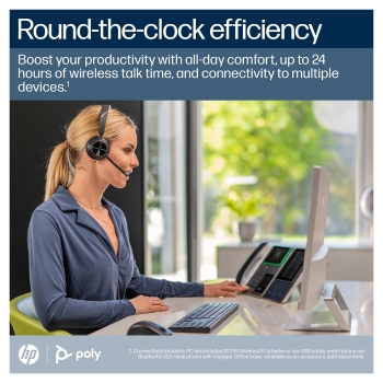 Preview: HP Poly Voyager 4320-M Microsoft Teams Certified USB-C Headset +BT700 dongle +Charging Stand (218479-01)