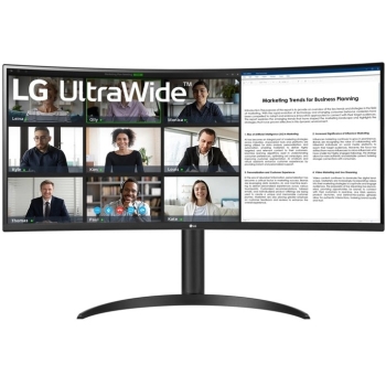 86.42cm/34 (3440x1440) LG Ultra Wide Curved 34WR55QK-B.AEU WQHD HDR10 5ms 2xHDMI DP USB-C