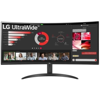 86.42cm/34 (3440x1440) LG 34WR50QK-B Ultra Wide Curved 100 Hz HDR10 5ms 2xHDMI DP