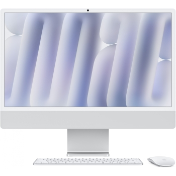 APPLE iMac Z1EJ 59.62cm 23.5Zoll Standardglas M4 10C CPU/10C GPU/16C N.E. 16GB 512GB SSD Gbit Eth MM NumKey TID DE Silber