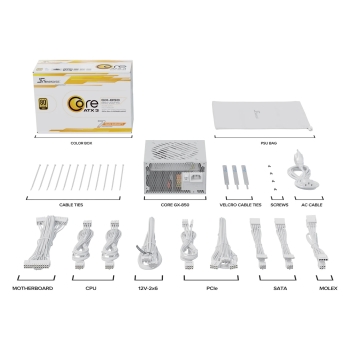 Preview: 850W Seasonic Core GX-850-V2-WHITE Kabelmanagement