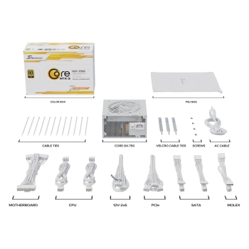 Preview: 750W Seasonic Core GX-750-V2-WHITE Kabelmanagement