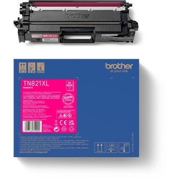 Preview: Brother Toner TN-821XLM Magenta bis zu 9.000 Seiten