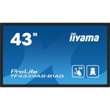 Preview: IIYAMA 108cm (43) TF4339AS-B1AG 16:9 M-Touch 2xHDMI+DP+USB
