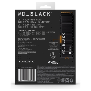 Preview: M.2 4TB WD Black SN850X NVMe PCIe 4.0 x 4 with Heatsink