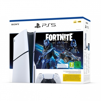 Sony Playstation 5 Slim - 1TB Fortnite Cobalt Star Bundle white