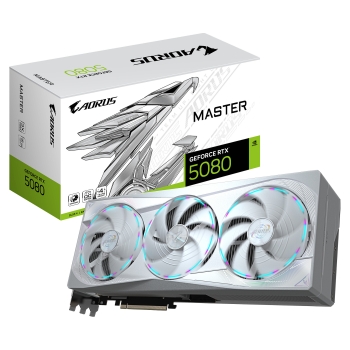 RTX 5080 16GB Gigabyte Aorus Master Ice GDDR7 3Fan white