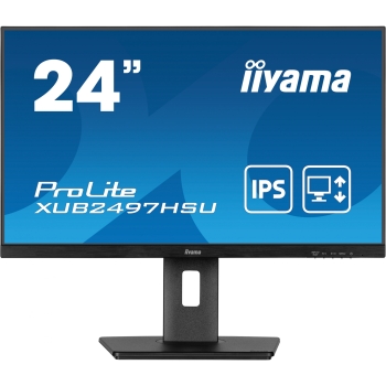 Preview: 61cm/24 (1920x1080) iiyama ProLite XUB2497HSU-B2 16:9 FHD IPS 1ms 100Hz USB-Hub HDMI DP Speaker Pivot Black