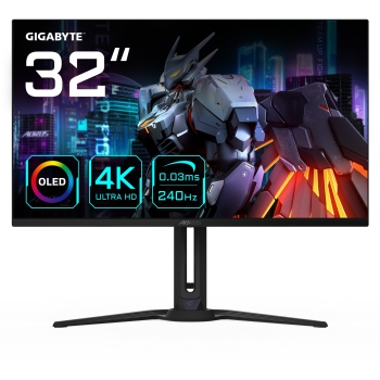 81.3cm/32 (3840x2160) Gigabyte Aorus FO32U2 4K OLED HDR400 0.03ms 240Hz 2xHDMI DP USB-C Speaker Black